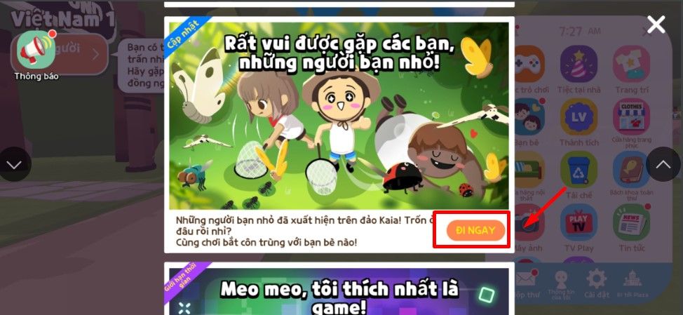 Nhấn vào nút Đi ngay