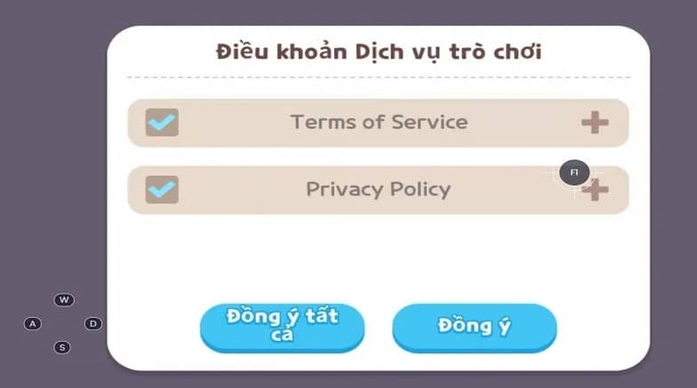 Nhan vao nut Dong y tat ca