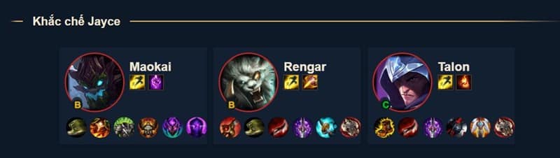 Những vị tướng khắc chế Jayce