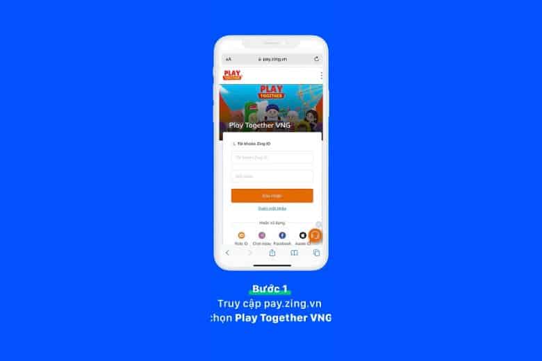 Truy cập vào pay.zing.vn