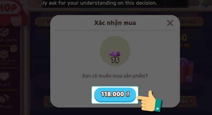 chon vao muc phi phai tra