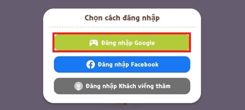 đăng nhập bằng tài khoản Google