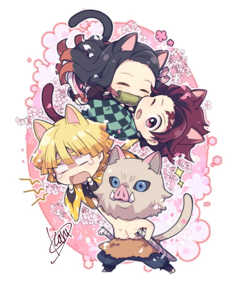 Ảnh Anime Thanh Gươm Diệt Quỷ Chibi