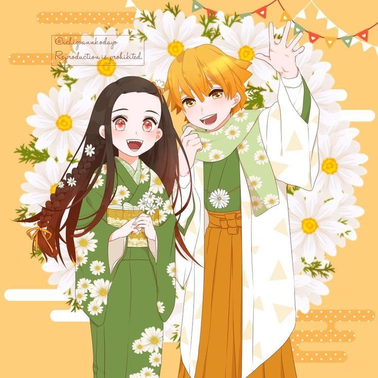 Ảnh Cặp Nezuko Và Zenitsu
