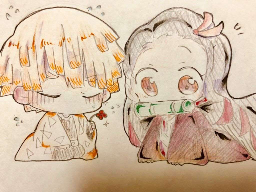 Ảnh Chụp Tranh Zenitsu Chibi