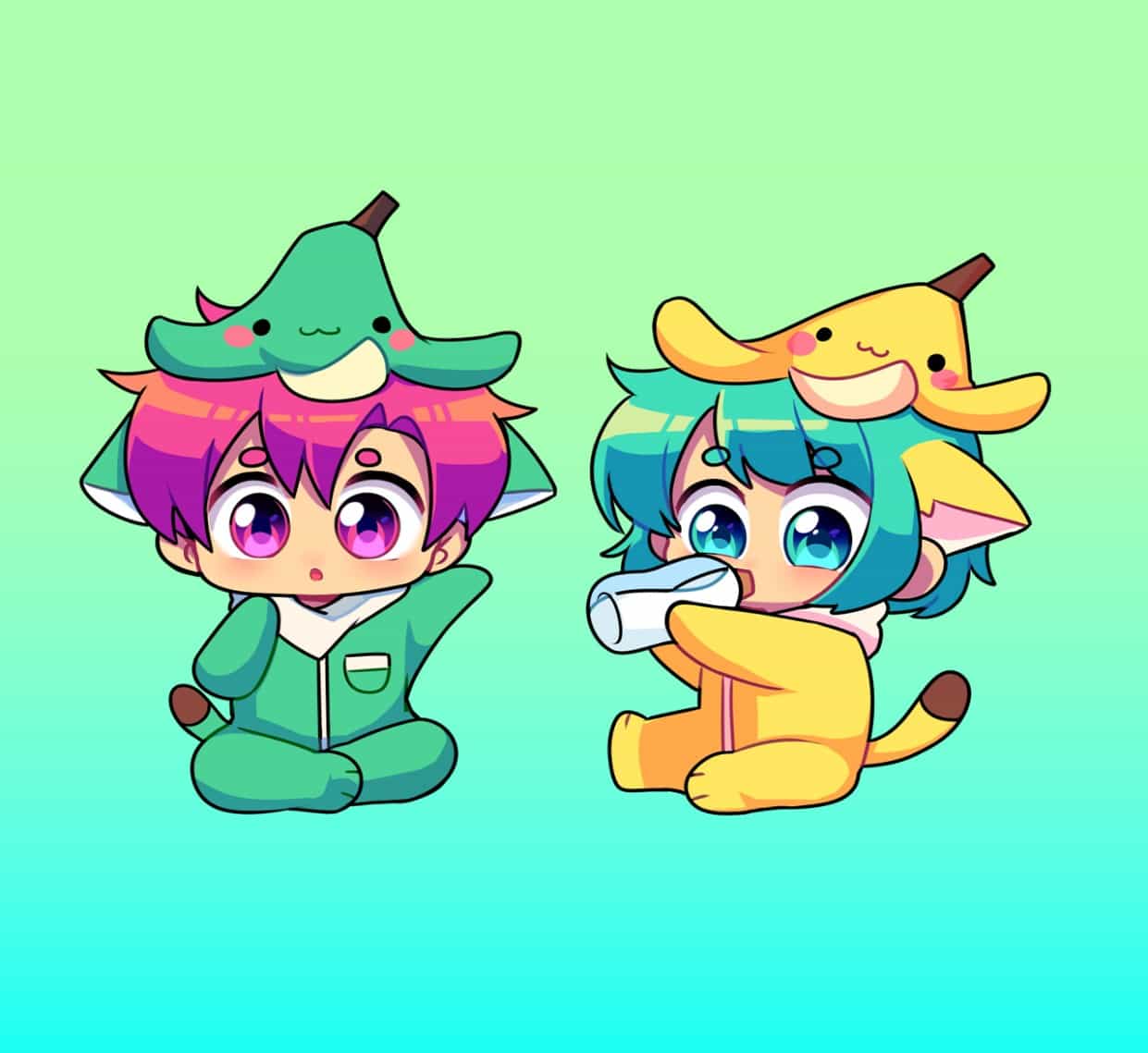 Ảnh hiha và yummie chibi cute