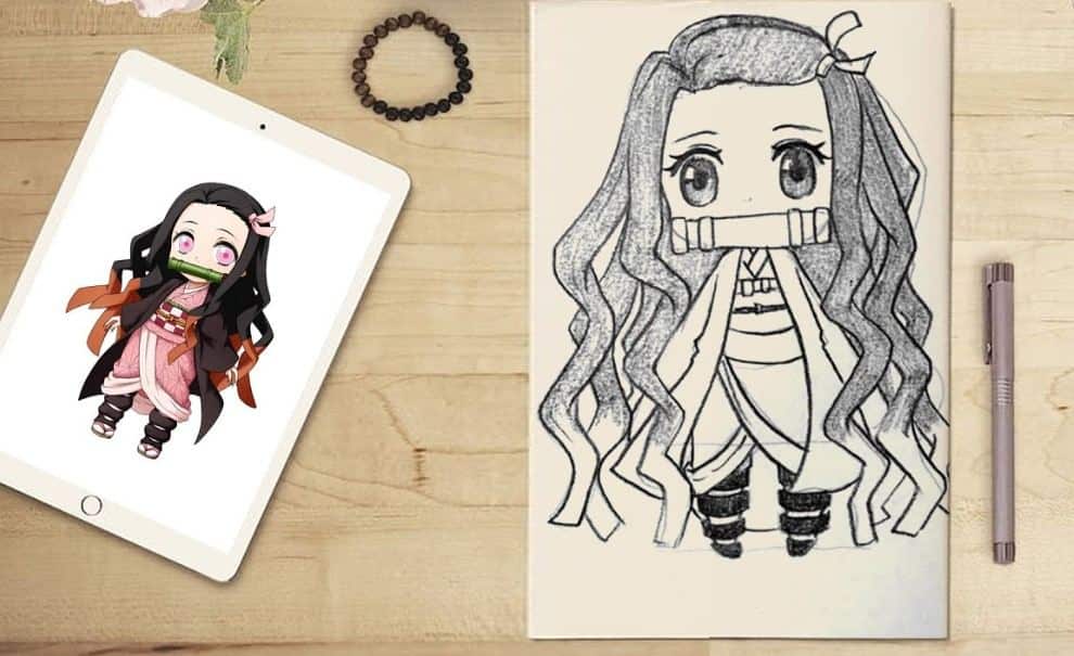 Cùng Vẽ Nezuko Đơn Giản