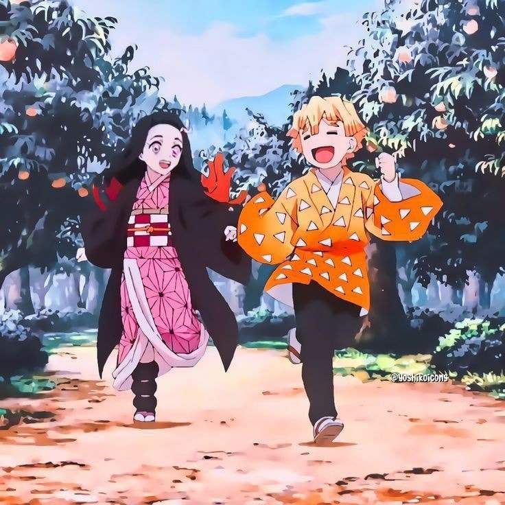 Hình Anime Nezuko Và Zenitsu