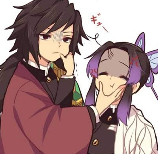 Hình Giyuu và Shinobu siêu đáng yêu