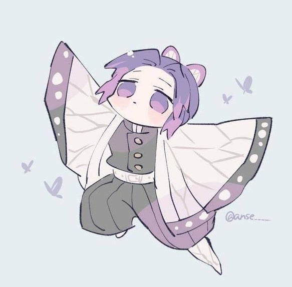 Hình Kochou Shinobu chibi cực đáng yêu