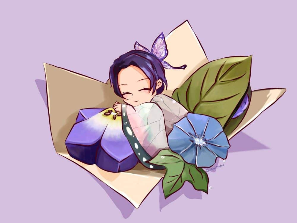 Hình Kochou Shinobu chibi đáng yêu