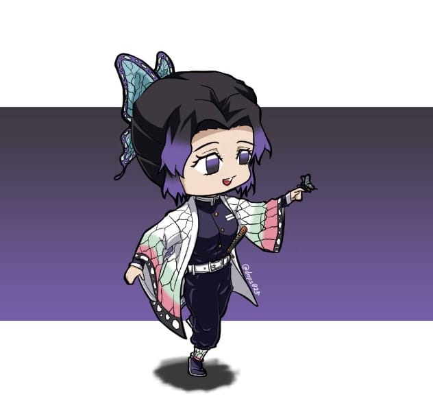 Hình Kochou Shinobu chibi siêu dễ thương