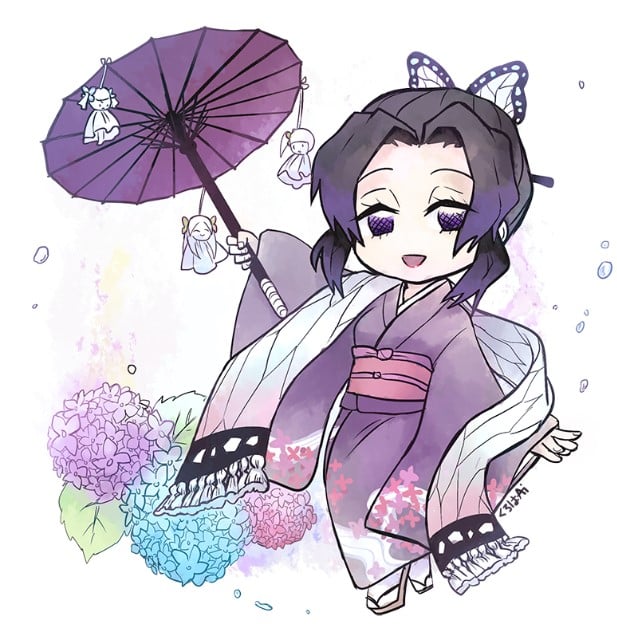 Hình Kochou Shinobu chibi siêu ngộ nghĩnh