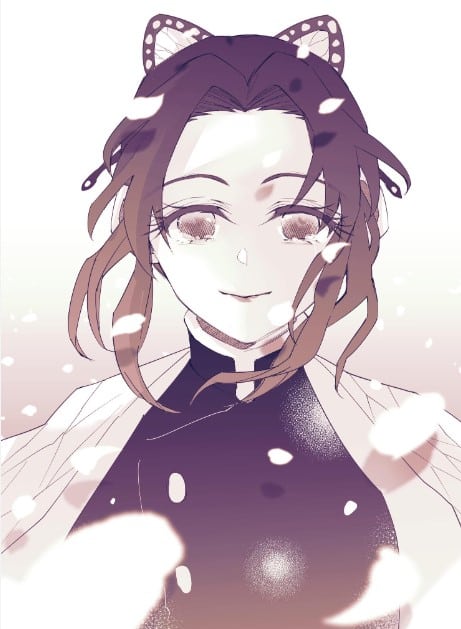 Hình Kochou Shinobu khóc buồn