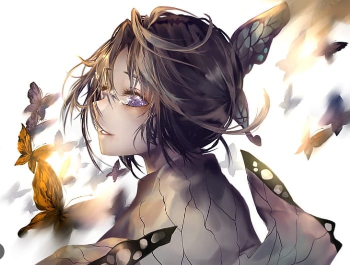Hình Kochou Shinobu khóc đeph