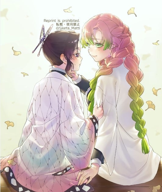 Hình Kochou Shinobu và Mitsuri cực đẹp