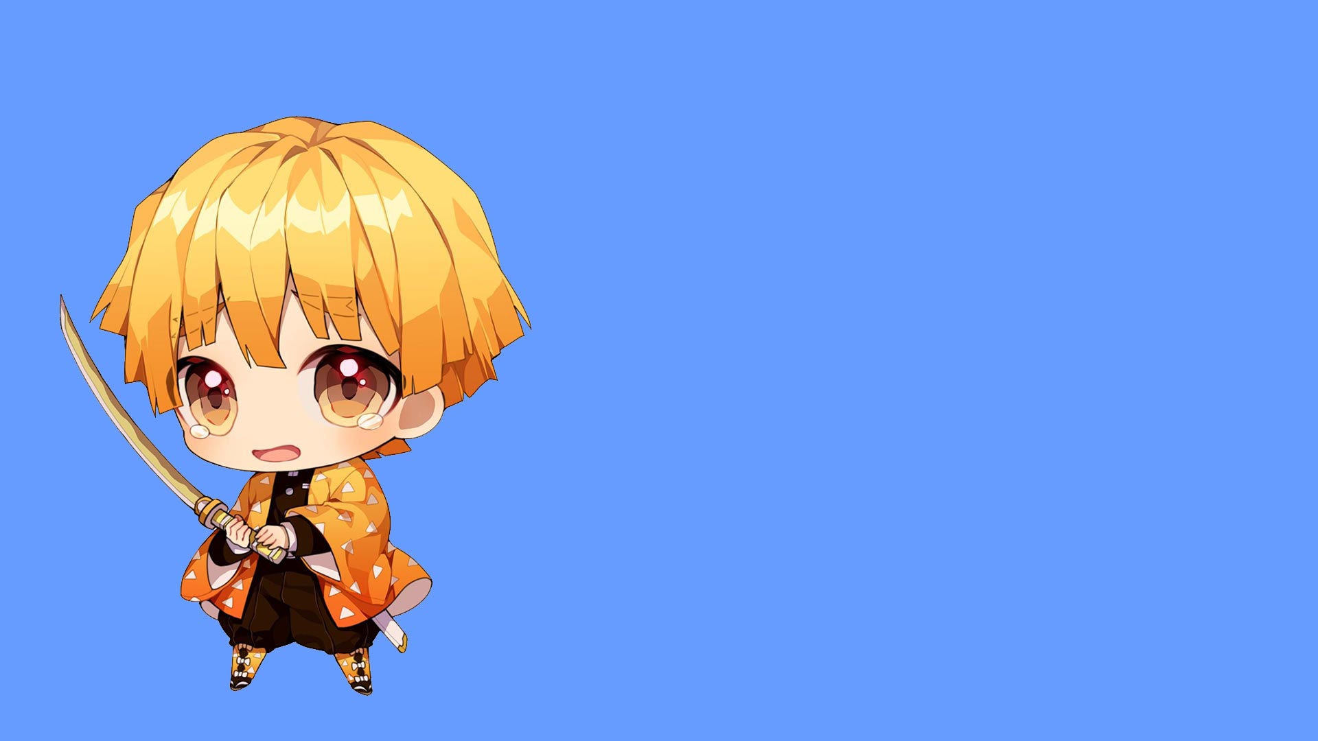Hình Nền Zenitsu Chibi Dễ Thương