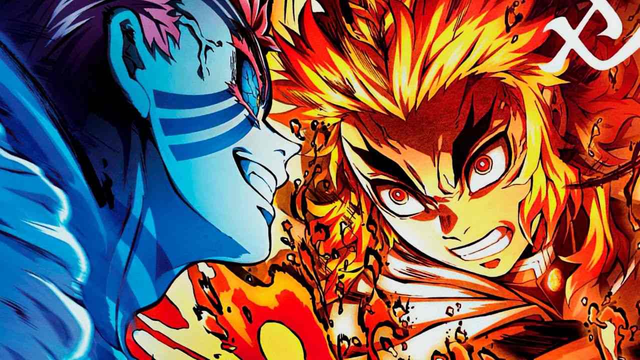 Hình Rengoku Vs Akaza