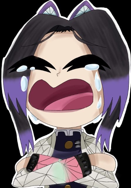 Hình Shinobu Kocho chibi khóc dễ thương