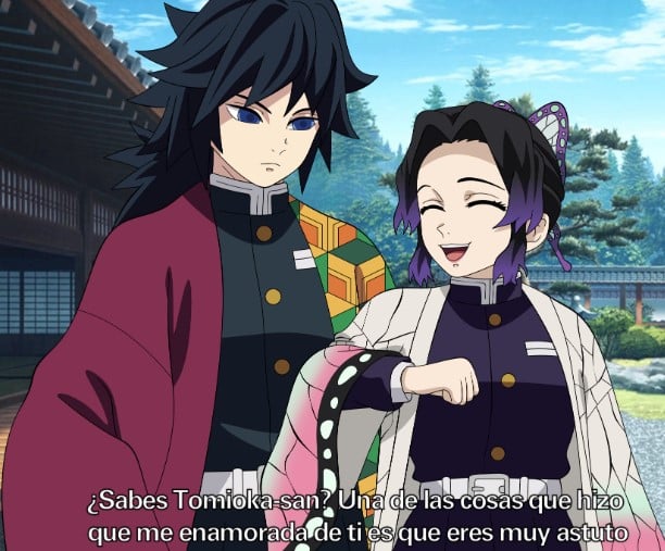 Hình Shinobu và Tomioka bên nhau