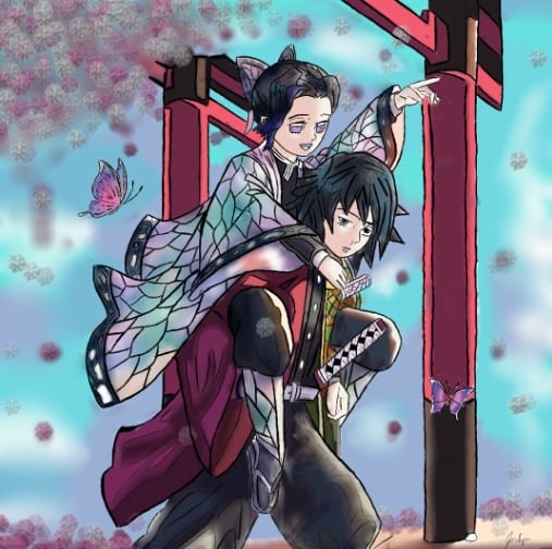 Hình Shinobu và Tomioka cute