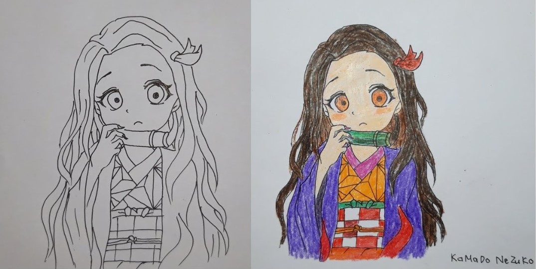 Hình Vẽ Nezuko Đơn Giản