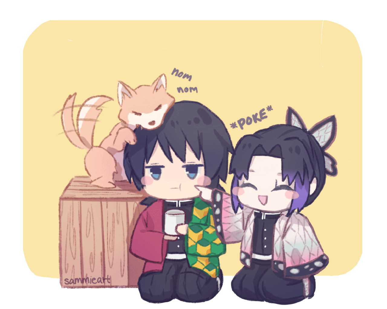 Hình ảnh Giyuu và Shinobu chibi cute nhất