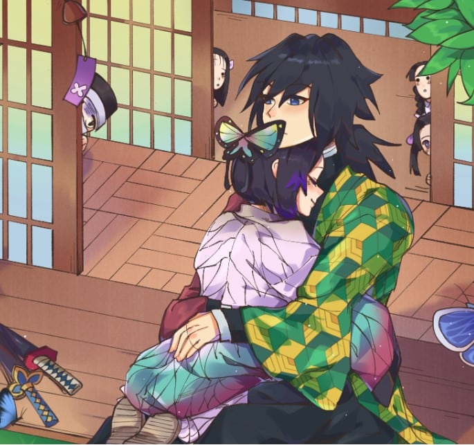 Hình ảnh Giyuu và Shinobu siêu cute
