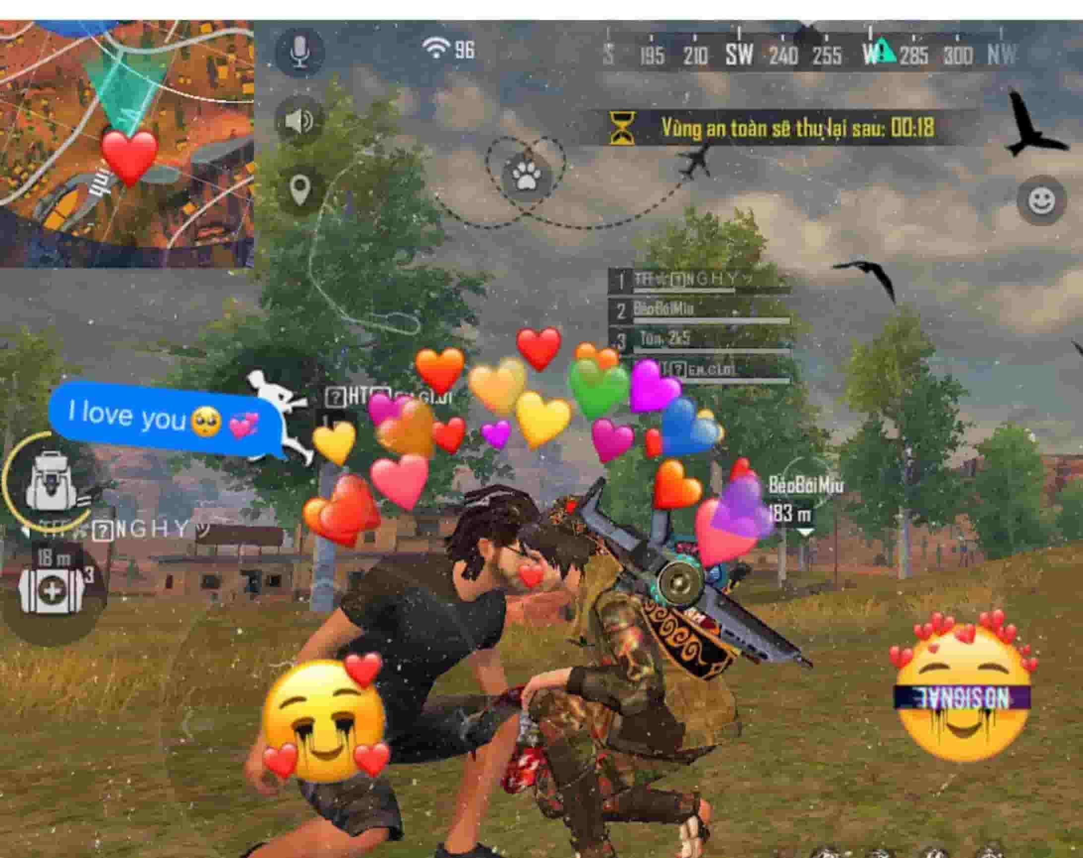 Hình free fire cặp đôi chụm đầu đẹp