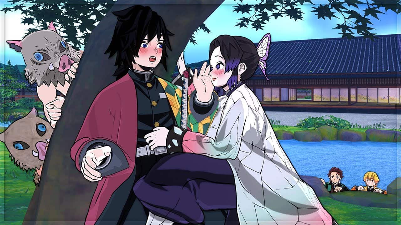 Hình nền Giyuu và Shinobu đẹp nhất