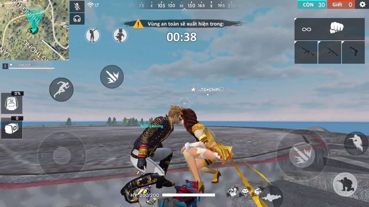 Hình ngồi chụm đầu free fire