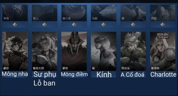 Hình so sánh tướng LQ và VGVD