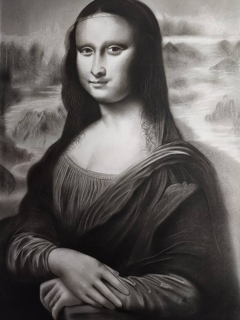 Hình vẽ Mona Lisa ấn tượng