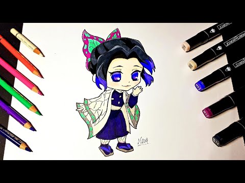 Hình vẽ Shinobu chibi cực kỳ dễ thương