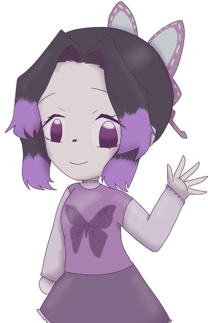 Hình vẽ Shinobu chibi nét vẽ ngộ nghĩnh