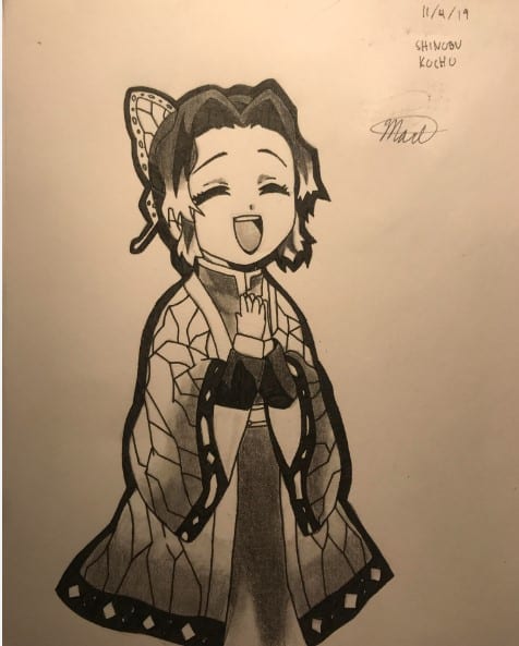 Hình vẽ Shinobu chibi siêu đáng yêu