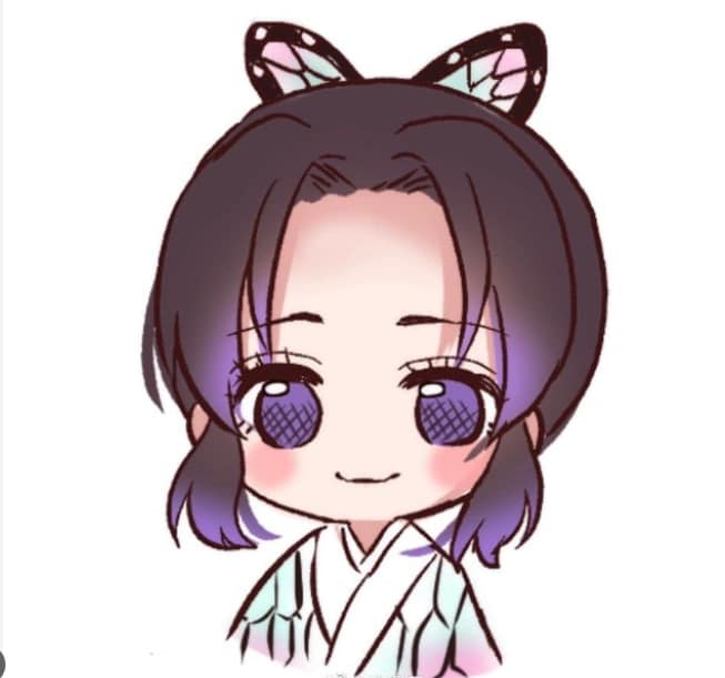 Hình vẽ Shinobu chibi xinh xắn đơn giản