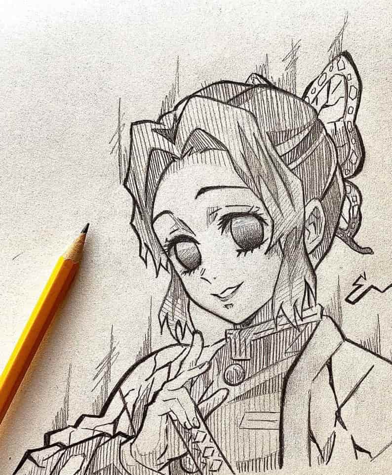 Hình vẽ Shinobu cực ấn tượng