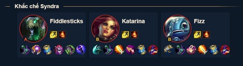 Khắc chế Syndra bằng tướng
