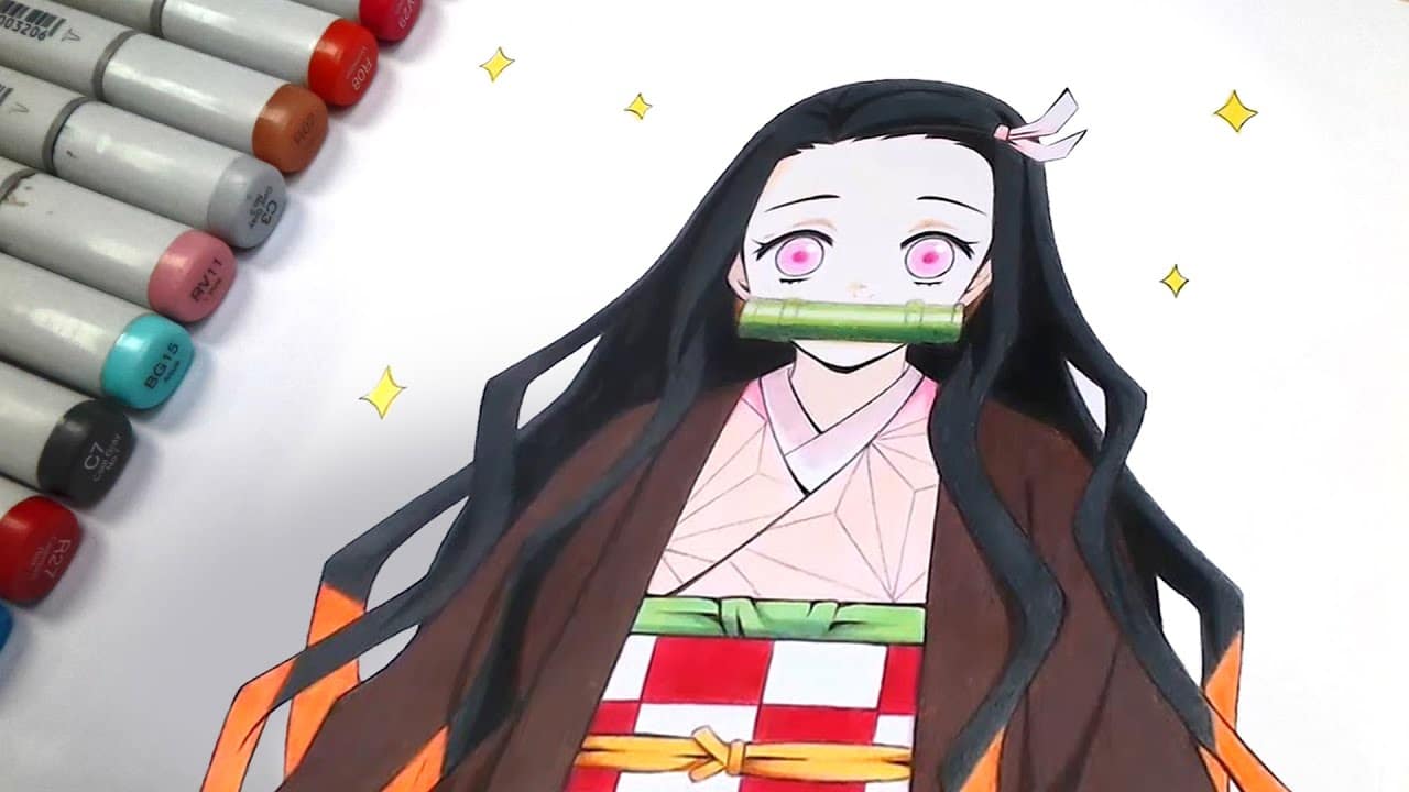 Luyện Vẽ Nezuko Đơn Giản