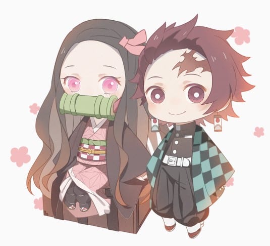 Nền Nezuko Cute Chibi