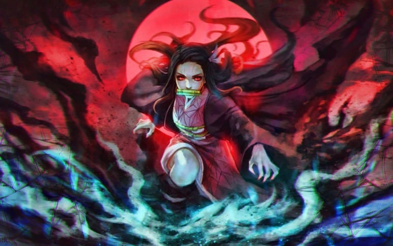 Nền Nezuko Hóa Quỷ