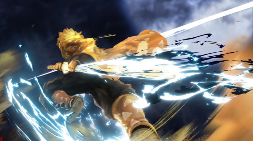 Nền Nhân Vật Zenitsu Anime Ngầu