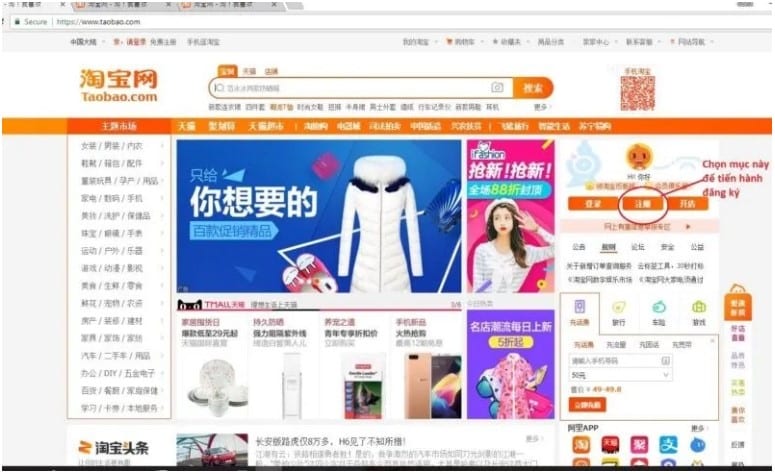 Nhấn chọn vào nút Đăng ký