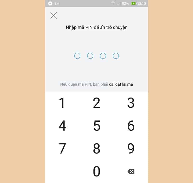Nhập mã PIN mà bạn muốn vào là hoàn thành