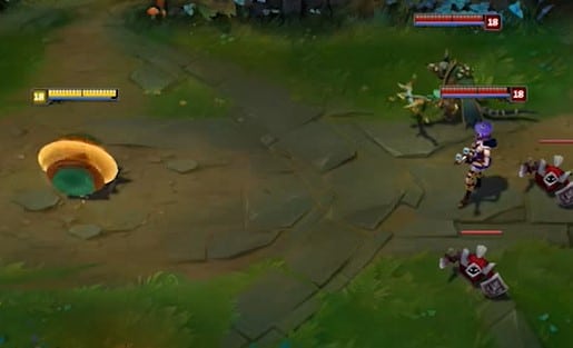 Núp Sau Lính Khi Rammus Dùng Chiêu Quả Cầu Tốc Độ