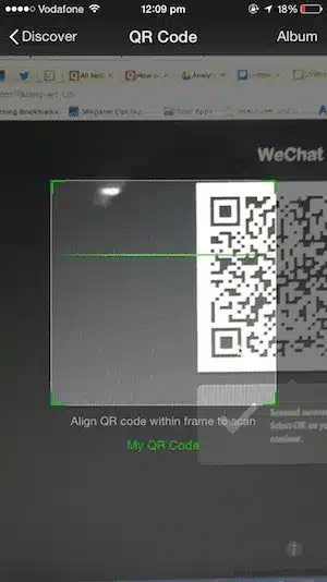 Sử dụng máy ảnh điện thoại để quét mã QR trên web