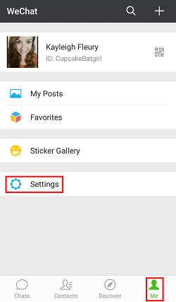 Vào Settings ở trong phần cá nhân