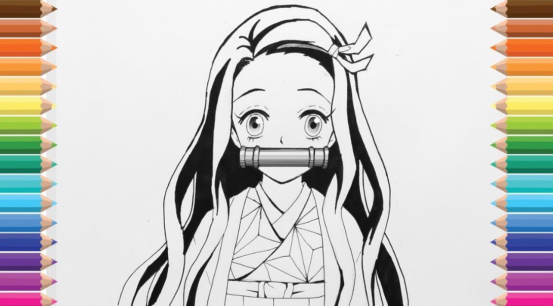 Vẽ Nezuko đơn giản