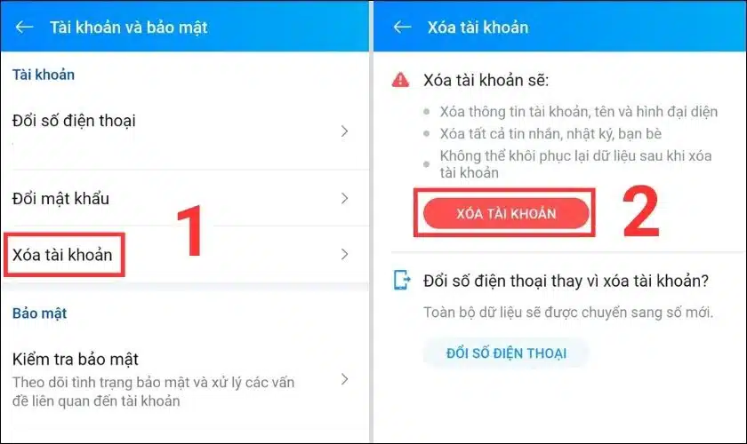 Xử lý Zalo bị hacker tấn công bằng cách xoá tài khoản